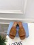 Prada Heeled Slides 35mm in Brown Calfskin