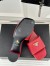 Prada Heeled Sandals 35mm in Red Saffiano Leather