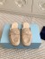 Prada Women's Slippers in Beige Suede Leather