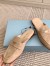 Prada Women's Slippers in Beige Suede Leather