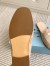 Prada Women's Slippers in Beige Suede Leather