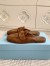 Prada Women's Slippers in Dark Brown Suede Leather