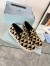 Prada Slip-on Sneakers in Black/Beige Embroidered Fabric