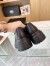 Prada Women's Double Chocolate Loafers in Black Leather 