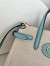 Valentino Antibes Small Shopping Bag in Canvas with Green Leather