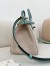 Valentino Antibes Small Shopping Bag in Canvas with Green Leather