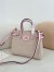 Valentino Antibes Small Shopping Bag in Canvas with Pink Leather