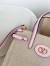Valentino Antibes Small Shopping Bag in Canvas with Pink Leather