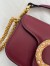 Valentino Loco Small Shoulder Bag in Bordeaux Calfskin With Jewel Logo