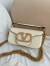 Valentino Loco Small Shoulder Bag in White Calfskin With Jewel Logo