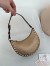 Valentino Rockstud Mini Hobo Bag in Gold Grained Leather