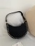 Valentino Rockstud Mini Hobo Bag in Black Grained Leather