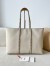 Valentino Garavani Rockstud Shopping Bag in White Grainy Leather