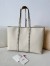 Valentino Garavani Rockstud Shopping Bag in White Grainy Leather