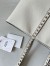 Valentino Garavani Rockstud Shopping Bag in White Grainy Leather