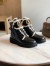 Valentino VLogo Combat Boots In Calfskin and Shearling 