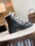 Valentino VLogo Combat Boots In Calfskin and Shearling 