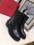 Valentino Garavani Black VLTN Laced Flat Boot