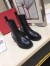Valentino Garavani Black VLTN Laced Flat Boot