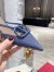 Valentino VLogo Mules 40mm In Blue Patent Leather 