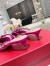 Valentino VLogo Mules 40mm In Hot Pink Patent Leather 