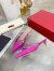 Valentino VLogo Mules 40mm In Hot Pink Patent Leather 