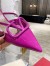 Valentino VLogo Mules 40mm In Hot Pink Patent Leather 