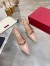 Valentino Beige Rockstud Slingback Pumps With Sculpted Heel