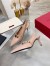 Valentino Beige Rockstud Slingback Pumps With Sculpted Heel