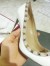 Valentino Rockstud White 100MM Patent Pumps