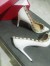 Valentino Rockstud White 100MM Patent Pumps