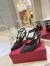 Valentino Rockstud Pumps 100mm in Black Mesh with Crystal