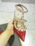 Valentino Rockstud Ankle Strap Pump In Red Patent Leather