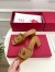 Valentino VLogo Cut-out Slide Sandals 60mm in Brown Leather