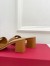 Valentino VLogo Cut-out Slide Sandals 60mm in Brown Leather