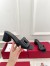Valentino VLogo Cut-out Slide Sandals 60mm in Black Leather