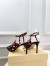 Valentino Garavani Studdy Sandals 100mm in Black Kidskin