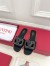Valentino VLogo Cut-out Slide Sandals in Black Leather