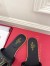 Valentino VLogo Cut-out Slide Sandals in Black Leather