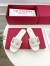 Valentino VLogo Cut-out Slide Sandals in White Leather
