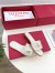 Valentino VLogo Cut-out Slide Sandals in White Leather
