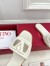 Valentino VLogo Cut-out Slide Sandals in White Leather