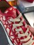 Valentino Totaloop Sneakers in Red Toile Iconographe Fabric