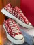 Valentino Totaloop Sneakers in Red Toile Iconographe Fabric
