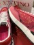 Valentino Women's Lacerunner Sneakers in Pink Lace and Mesh