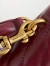 Saint Laurent College Mini Chain Bag in Bordeaux Crackled Leather