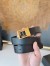 Saint Laurent LA 66 Buckle Belt 30MM in Black Leather