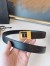 Saint Laurent LA 66 Buckle Belt 30MM in Black Leather