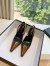 Saint Laurent Lee Slingback Pumps in Brown Glazed Leather