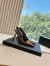 Saint Laurent Lee Slingback Pumps in Brown Glazed Leather